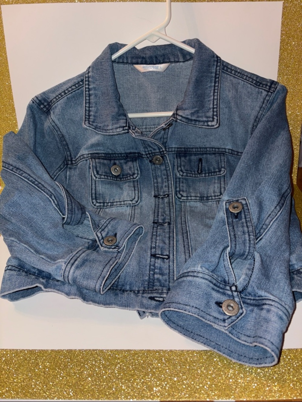 Highway Jeans Kids Medium Blue Denim Jacket with Button Pockets